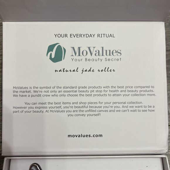 NEW MoValues Original Jade Roller & Gua Sha Facial Tools Kit NEW IN BOX Purple - Picture 6 of 14